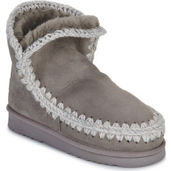 Mou Eskimo 18 Γυναικεία Μποτάκια Χιονιού Πλατφόρμα Suede Γκρι με Γούνα FW101001A