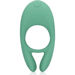 Loveline Ultra Soft Pointed Cock Ring Ελαστικό Δαχτυλίδι Πέους Σιλικόνης με Δόνηση Πράσινο