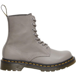 Dr. Martens 1460 Pascal Virginia Γυναικεία Αρβυλάκια Δερμάτινα Γκρι με Χοντρό Χαμηλό Τακούνι 27641076