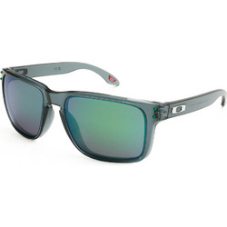 Oakley OO9417 14 Ανδρικά Γυαλιά Ηλίου Τετράγωνα Κοκάλινα Μαύρα με Πράσινο Καθρέπτη Φακό