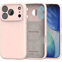 Θήκη iPhone 17 Pro Max Spacecase Silicone Mag Case Σιλικόνης με MagSafe - Baby Pink (5905719132200)