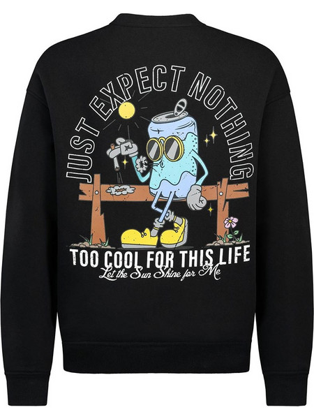 Sublevel Too Cool For This Life Unisex Sweatshirt Black H10608BC21478-24000