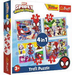 Παιδικό Puzzle Trefl Spidey 4 in 1 12 + 15 + 20 + 24 Κομμάτια