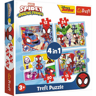 Παιδικό Puzzle Trefl Spidey 4 in 1 12 + 15 + 20 + 24 Κομμάτια