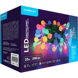 Modee Lighting 200 Χριστουγεννιάτικα Λαμπάκια LED Πολύχρωμα 20m