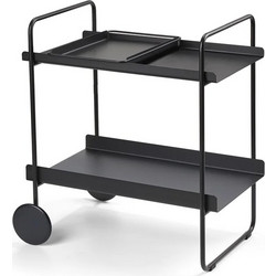 Zone Denmark Τρόλεϊ Μπαρ Μεταλλικό 60,6x40,5x66,4 - A-Cocktail Trolley Black