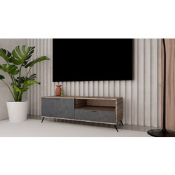 TV ECO-801 120cm σταχτί-μαύρη πέτρα