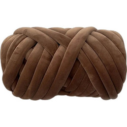 Marshmallow Βελούδο Νήμα για Πλέξιμο σε Καφέ Χρώμα με 2.5cm Πάχος, Βάρος 500gr. και 23 μέτρα το 1 τεμάχιο