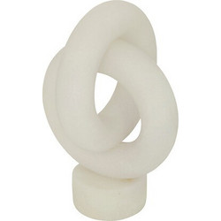 Atmosphera Διακοσμητικό Louan από Ρητίνη Υψ. 30,5 εκ. - Λευκό 211745