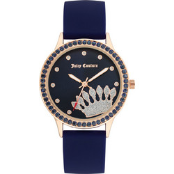 Juicy Couture Γυναικείο Ρολόι με Μπλε Καουτσούκ Λουράκι JC/1342RGNV