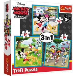 Παιδικό Puzzle Trefl Disney Mickey Mouse Friends 3 in 1 20 + 36 + 50 Κομμάτια