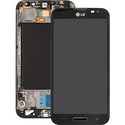 LG E986 Optimus GPro Complete lcd and digitizer with frame black - ACQ86379201 (Bulk)