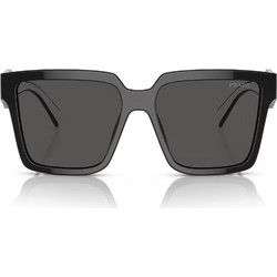 Prada PR24ZS 1AB5/S0 Γυναικεία Γυαλιά Ηλίου Τετράγωνα Κοκάλινα Μαύρα με Μαύρο Polarized Φακό