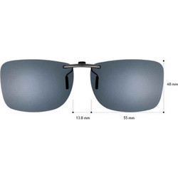 Sunglasses CLIP ON ΓΙΑ ΚΟΚΑΛΙΝΟ ΚΑΙ ΜΕΤΑΛΛΙΚΟ ΣΚΕΛΕΤΟ 12777/GREY/55