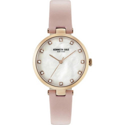 Kenneth Cole New York Γυναικείο Ρολόι με Ροζ Δερμάτινο Λουράκι KC50257005