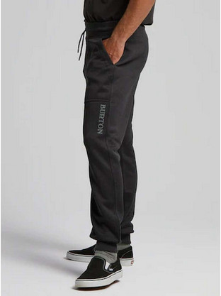 Burton Oak True Heather Ανδρικό Παντελόνι Φόρμας Fleece με Λάστιχο Μαύρο 20594109-001