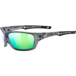 Uvex Sportstyle 232 S53.3.002.2330 Αθλητικά Γυαλιά Ηλίου Ορθογώνια Κοκάλινα Μαύρα με Πράσινο Polarized Φακό