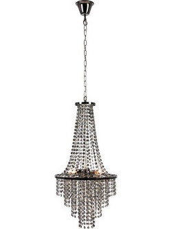 ALLINGTON Chandelier 3L Black Chrome/Smoke