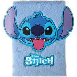 Σημειωματάριο Stitch Γούνινο Γαλάζιο A5