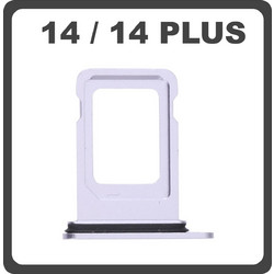 Original for iPhone 14, iPhone14 (A2882, A2649, A2881) / iPhone 14 Plus, iPhone 14+ (A2886, A2632, A2885) SIM Card Tray Purple Μωβ Pulled