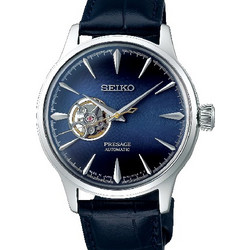 Seiko Presage Ανδρικό Ρολόι Αυτόματο με Μπλε Δερμάτινο Λουράκι SSA405J1