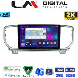 LM Digital ZB8938 Ηχοσύστημα Αυτοκινήτου με Οθόνη Αφής 2DIN USB Bluetooth & GPS