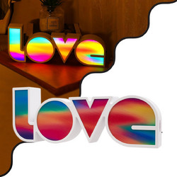 GLOBOSTAR(R) LOVE BOMBING 76553 Μοντέρνο Επιτραπέζιο Φωτιστικό Πορτατίφ LED 2W 120lm 180 DC 4.5V με Μπαταρίες 3xAAA IP20 Ψυχρό Λευκό 6000K - Πολύχρωμο - Μ36 x Π13.5 x Υ4.8cm