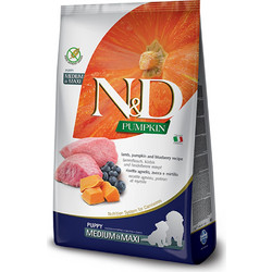 Farmina N&D Pumpkin Grain Free Puppy Medium & Maxi with Lamb, Pumpkin & Blueberry 2.5kg