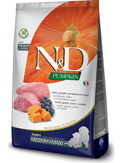 Farmina N&D Pumpkin Grain Free Puppy Medium & Maxi with Lamb, Pumpkin & Blueberry 2.5kg