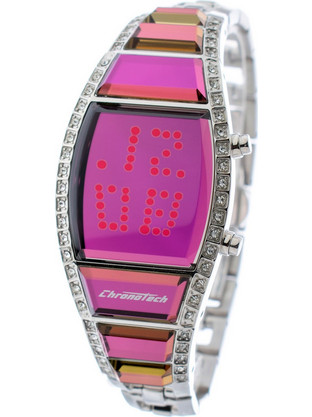 Chronotech Ψηφιακό Γυναικείο Ρολόι με Μαύρο Μεταλλικό Μπρασελέ CT7122LS-05M