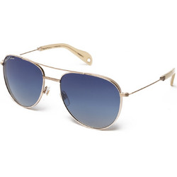Hally&son DH509 S01 Γυαλιά Ηλίου Aviator Μεταλλικά Χρυσά με Μπλε Polarized Φακό