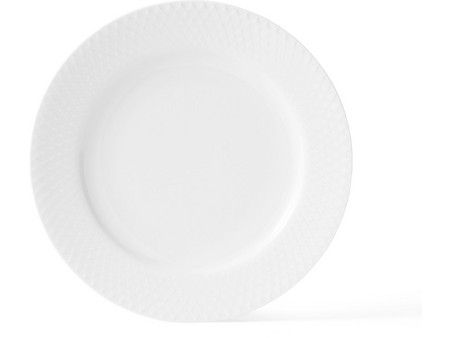 Lyngby Porcelaen - Rhombe White Dessert Plate - O21 cm