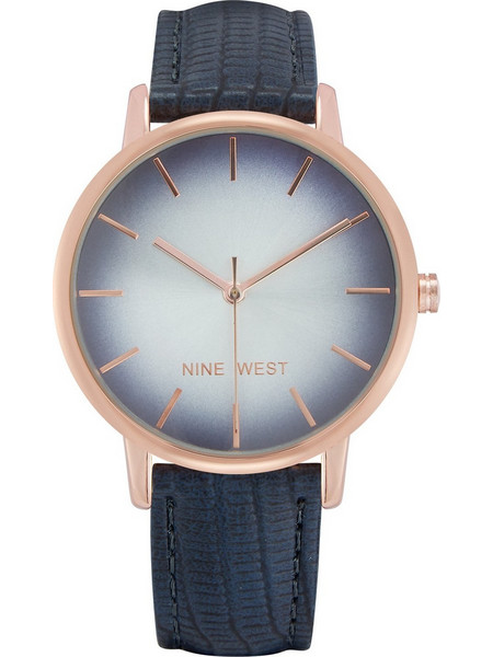 Nine West Γυναικείο Ρολόι με Μπλε Δερμάτινο Λουράκι NW/2572RGNV