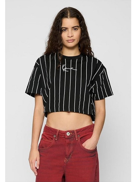 Karl Kani Small Signature Essential Crop T-Shirt Γυναικείο (KW-TE051-001-02) Μαύρο