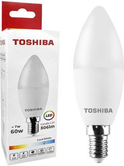 Λαμπτήρας Toshiba led n_std c37 e14 4.7w 4000k