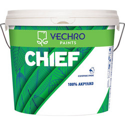 Vechro Chief Ακρυλικό Χρώμα Εξωτερικού Χώρου Λευκό 9lt