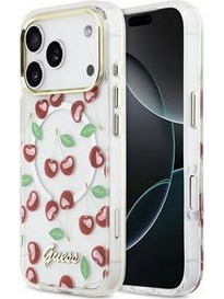 Guess IML Glitter Cherry MagSafe Case for iPhone 17 Pro