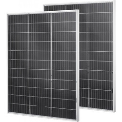 VEVOR 2PCS Διπροσώπους Φωτοβολταϊκά Πάνελ 100W, Μονοκρυσταλλική Φωτοβολταϊκή Μονάδα Υψηλής Απόδοσης 23% Τύπου N με Έξοδο MC4 & Πλαίσιο Αλουμινίου, Αδιάβροχο Ηλιακό Πάνελ IP67 για Αυτοκίνητο, Σκάφος, R