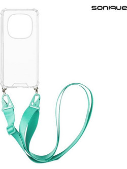 Sonique Armor Clear Θήκη Σιλικόνης με Strap Xiaomi Redmi Note 14 Pro 5G / Redmi Note 14 Pro+ 5G / Poco X7 5G Light Blue