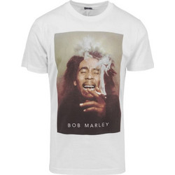 MISTER TEE Men Bob Smoke T-Shirt - WHITE - MT355