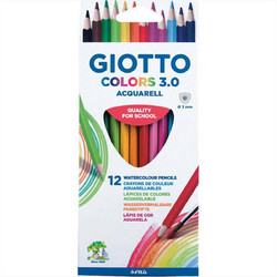 Giotto Colors 3.0 Acquarell Ξυλομπογιές Ακουαρέλας Σετ 12τμχ