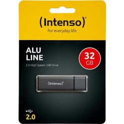 Intenso Alu Line 32GB USB Stick 2.0 με USB-A Ανθρακί