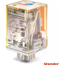 Ρελέ τύπου λυχνίας εντεκάλ 11pin 230V 10A LED 3 επαφών RUB3C5730LT SHENLER
