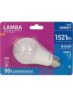 Λαμπτήρας LED E27 15W (A60) - Λευκό Φως Ημέρας