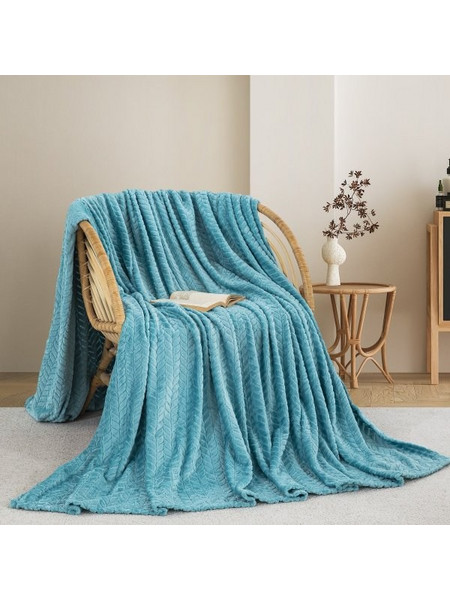 Κουβέρτα Fleece Ημίδιπλη 550 Aqua Adam Home Τιρκουάζ 180x240