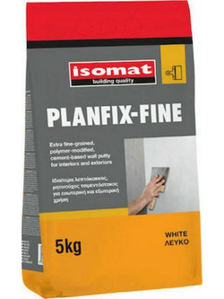 Isomat Planfix Fine Τσιμεντόστοκος Ρητινούχος Λεπτόκοκκος Λευκός 5kg 030805051