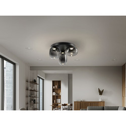 Onice 314435 Φωτιστικό οροφής LED 3 φώτων - μοντέρνο και οικονομικό Μαύρο