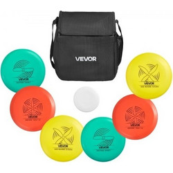 Σετ Disc Golf VEVOR, 6 τεμάχια ιπτάμενοι δίσκοι για αρχάριους, Σετ εκκίνησης Disc Golf, με Putter, Mid-Range, Driver, συμπεριλαμβανομένου Mini Marker, φορητό σακίδιο, για εξωτερικό χώρο, αυλή, γκαζόν,