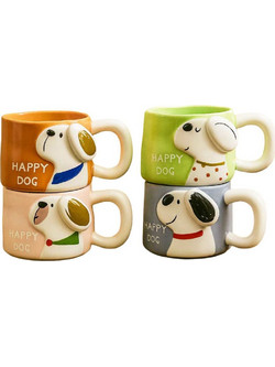 ΚΟΥΠΑ SPACECOW HAPPY DOG ΚΕΡΑΜΙΚΗ ΜΕ ΚΑΠΑΚΙ ΤΥΧΑΙΑ ΕΠΙΛΟΓΗ ΧΡΩΜΑΤΟΣ (400ML)