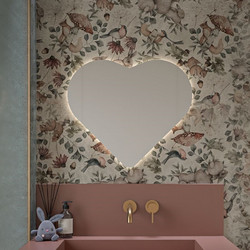 Καθρέπτης 65x55εκ Heart της Project Mirrors Φωτισμός: LED+Διακόπτης αφής